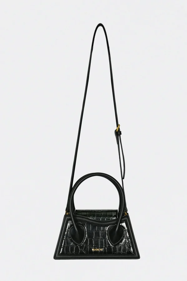 KOOKAÏ BAG TINY CROCO Black Cheap