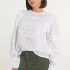 KOOKAÏ BLOUSE DENTELLE LEA Blanc Sale