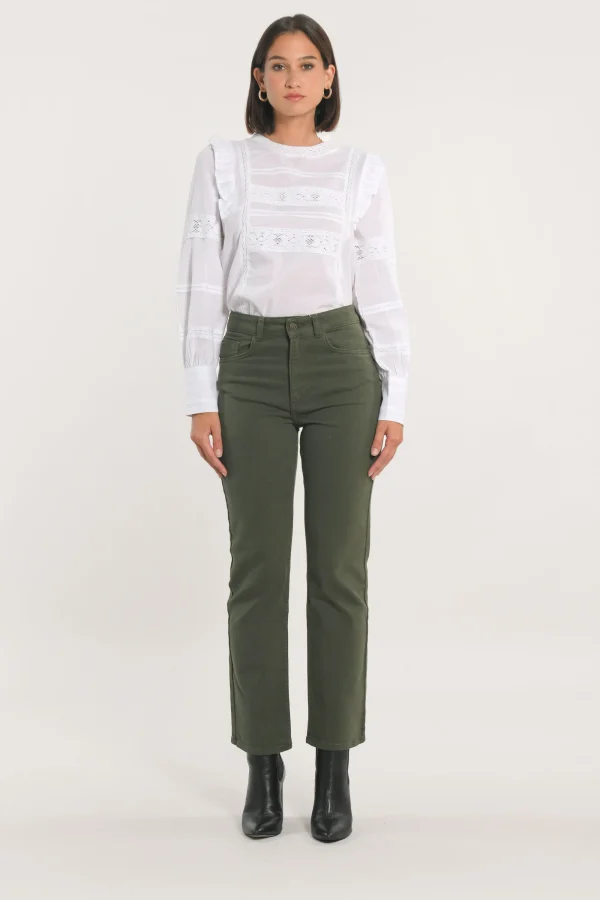 KOOKAÏ BLOUSE DENTELLE LEA Blanc Sale