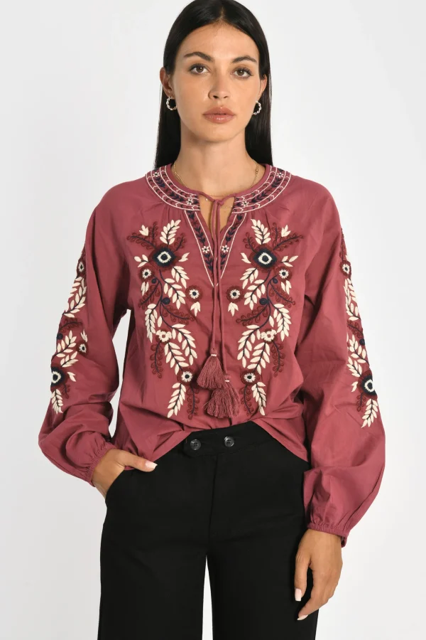KOOKAÏ BLOUSE HANNAH BOIS DE ROSE Boisderose Sale