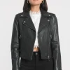 KOOKAÏ BLOUSON PERFECTO CUIR ROCK Black Sale
