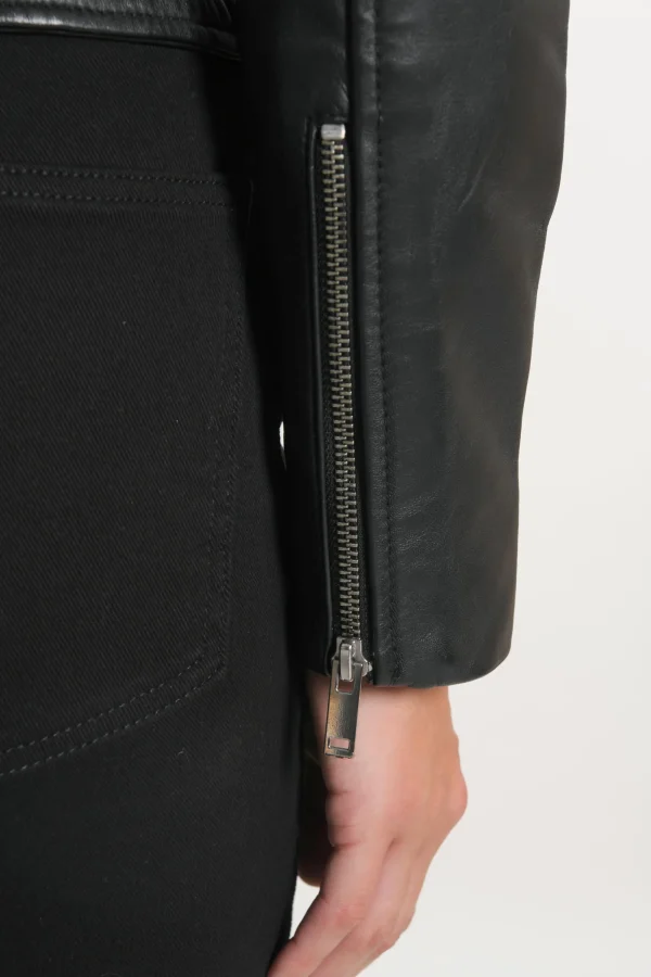 KOOKAÏ BLOUSON PERFECTO CUIR ROCK Black Sale