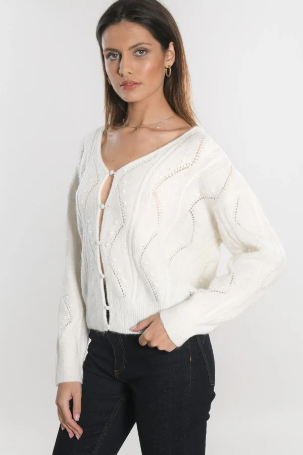 KOOKAÏ CARDIGAN MONICA Ecru New