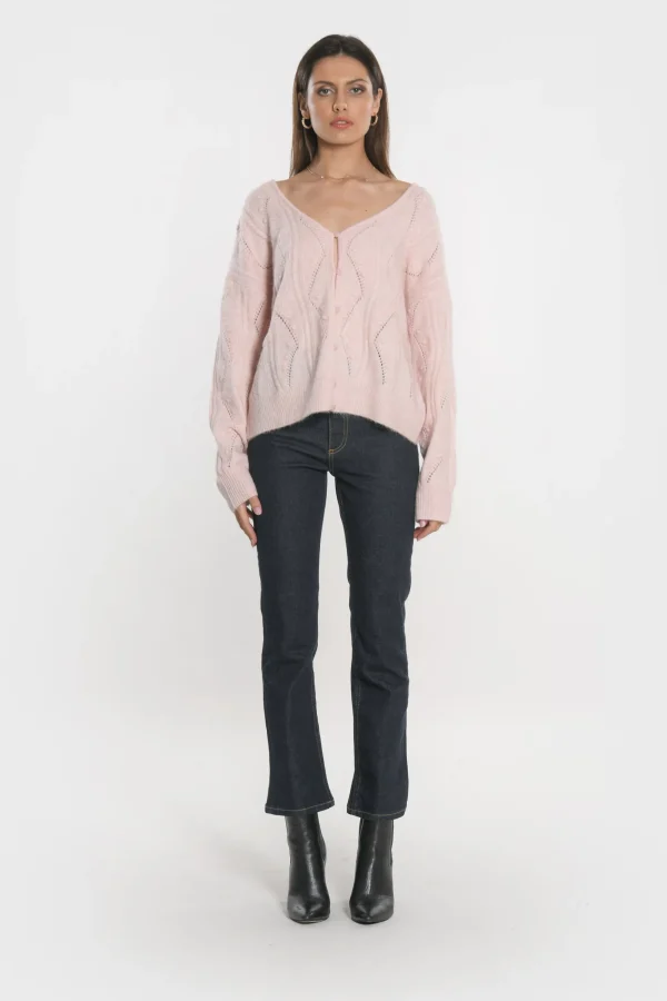 KOOKAÏ CARDIGAN MONICA ROSE PALE Rosepale Outlet