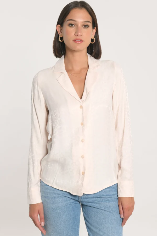 KOOKAÏ CHEMISE JACQUARD EFFET SOIE CALLISTE Poudre Discount
