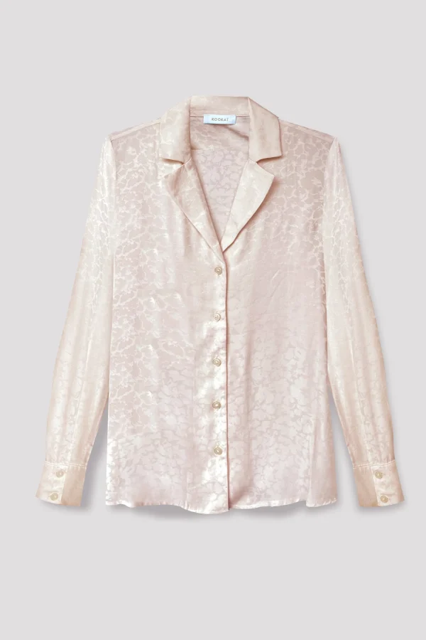 KOOKAÏ CHEMISE JACQUARD EFFET SOIE CALLISTE Poudre Discount