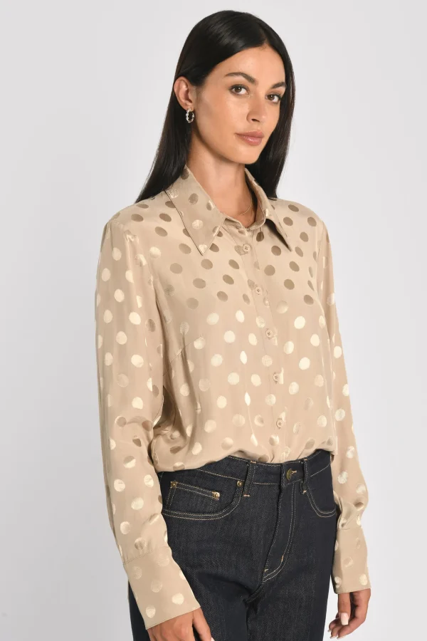 KOOKAÏ CHEMISE OVERSIZED POIS BELLA Champagne Online