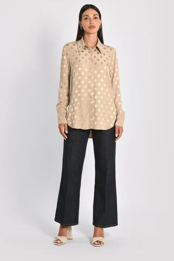 KOOKAÏ CHEMISE OVERSIZED POIS BELLA Champagne Online