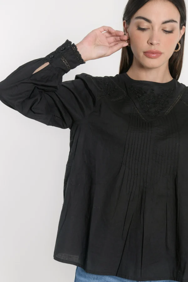 KOOKAÏ CHEMISIER BLOUSE HELENA Noir Fashion