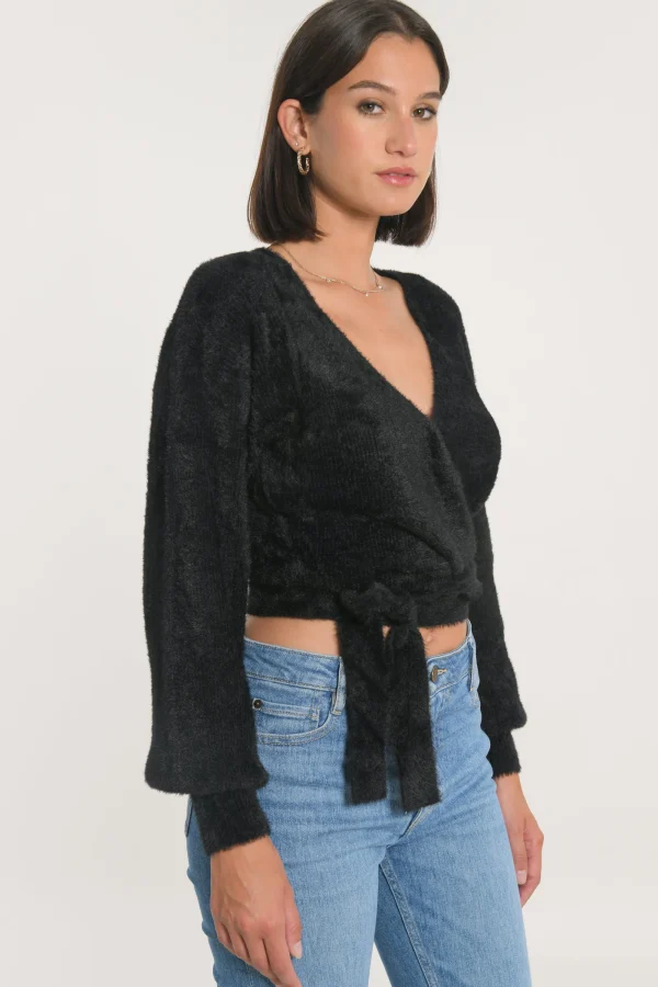 KOOKAÏ GILET CACHE-CŒUR MYLO Noir Cheap