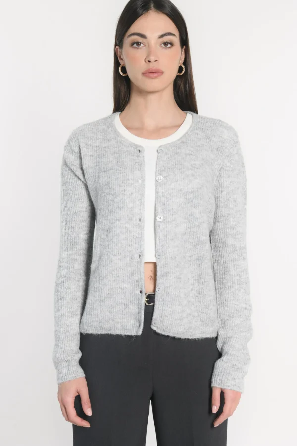 KOOKAÏ GILET DANNA GRIS CHINÉ Grischine New