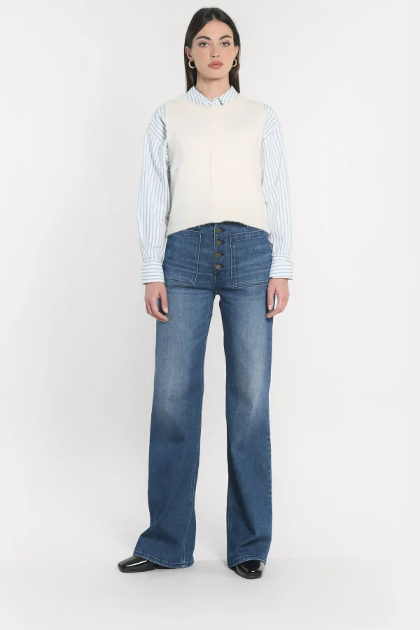 KOOKAÏ GILET JOANA Ecru Discount