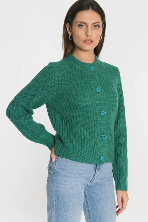 KOOKAÏ GILET LANA Emeraude Cheap