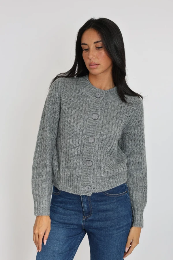 KOOKAÏ GILET LANA GRIS CHINÉ Grischine Best Sale