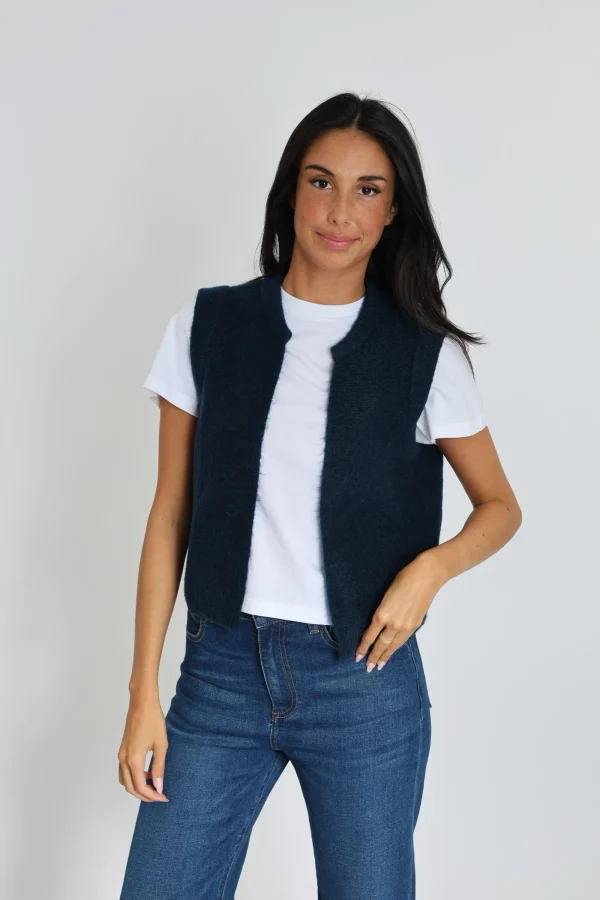 KOOKAÏ GILET LAURENCE Navy Outlet