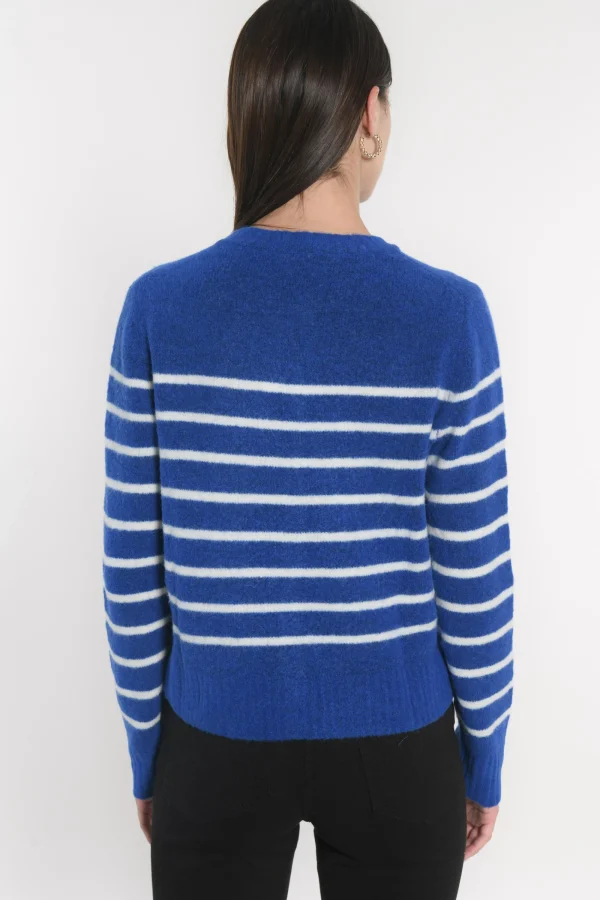 KOOKAÏ GILET MARINIÈRE CONNIE Cobalt/ecru Fashion