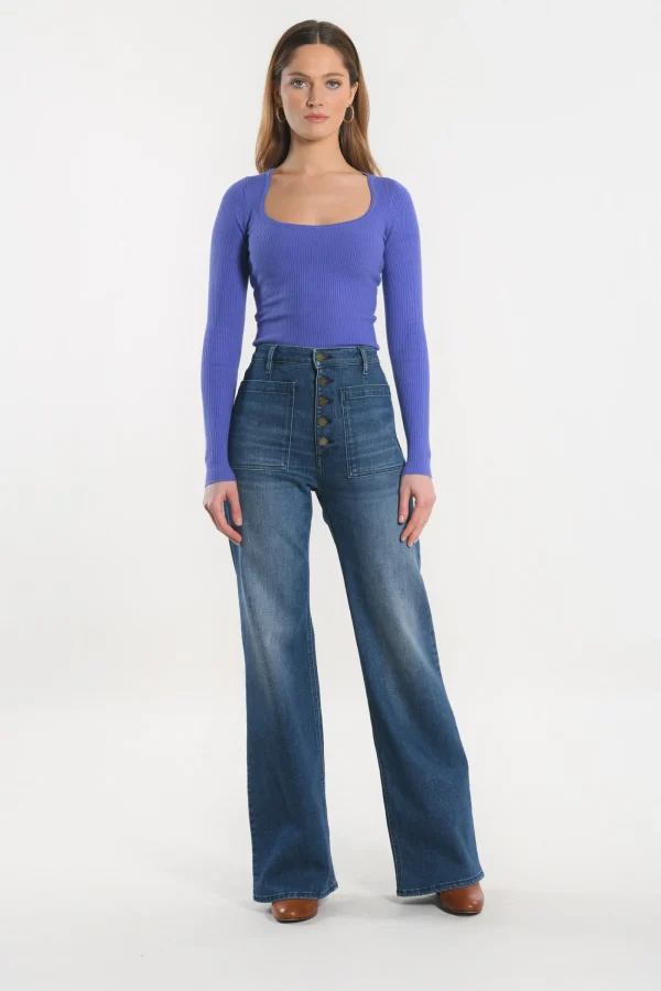 KOOKAÏ JEAN FLARE JENNY Stone Outlet