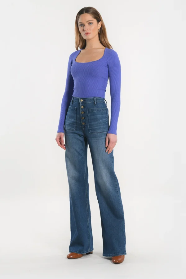 KOOKAÏ JEAN FLARE JENNY Stone Outlet