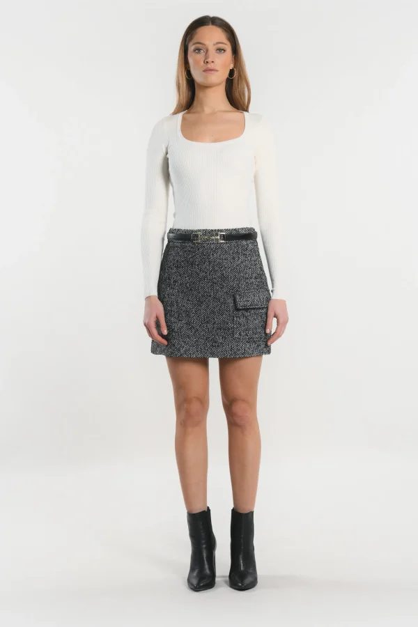 KOOKAÏ JUPE - NINO - NOIR/BLANC Noirblanc Store