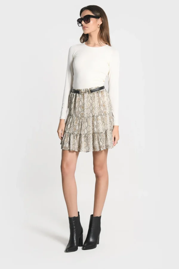 KOOKAÏ JUPE COURTE HENNA Beige Best Sale