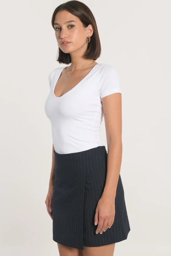 KOOKAÏ JUPE COURTE RAYURE TENNIS AUDREY Navy Shop