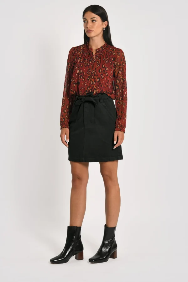 KOOKAÏ JUPE COURTE SUN Noir Fashion