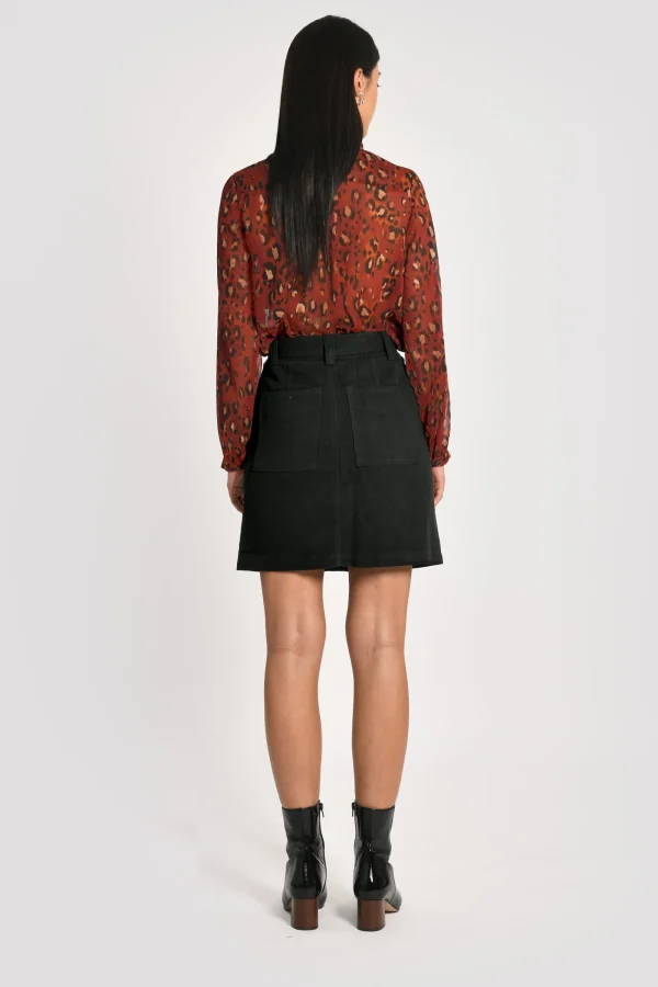 KOOKAÏ JUPE COURTE SUN Noir Fashion