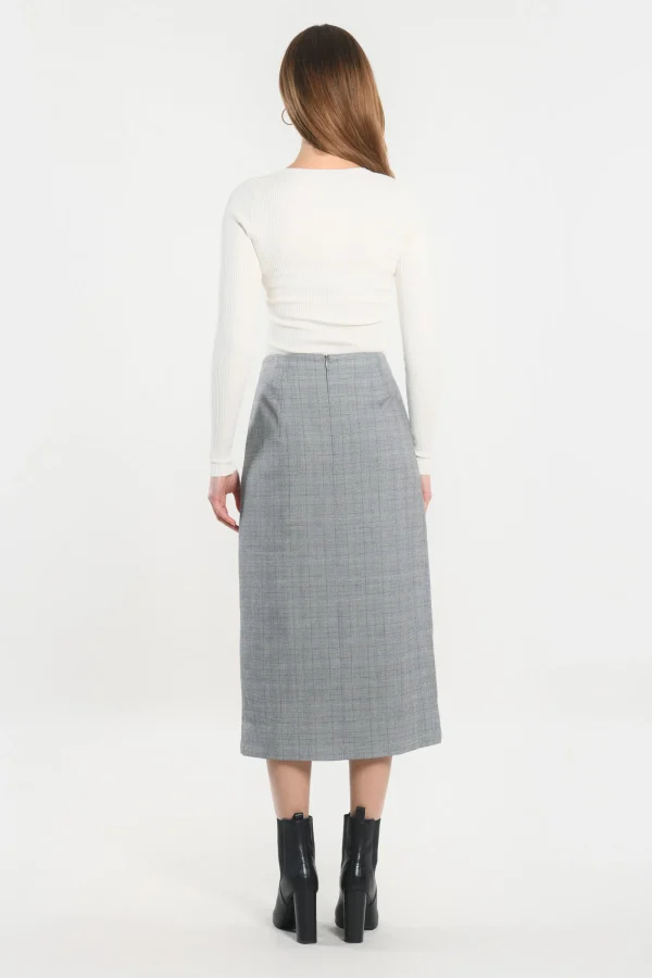 KOOKAÏ JUPE MIDI - SAM - Gris Best