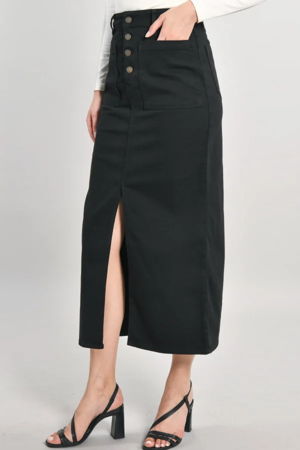 KOOKAÏ JUPE MIDI SPORTSWEAR THADEE Noir Fashion