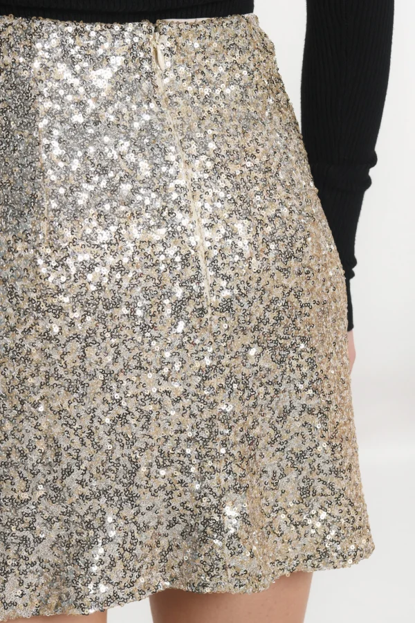 KOOKAÏ JUPE MINI - JAY - SILVER/GOLD Silvergold Cheap
