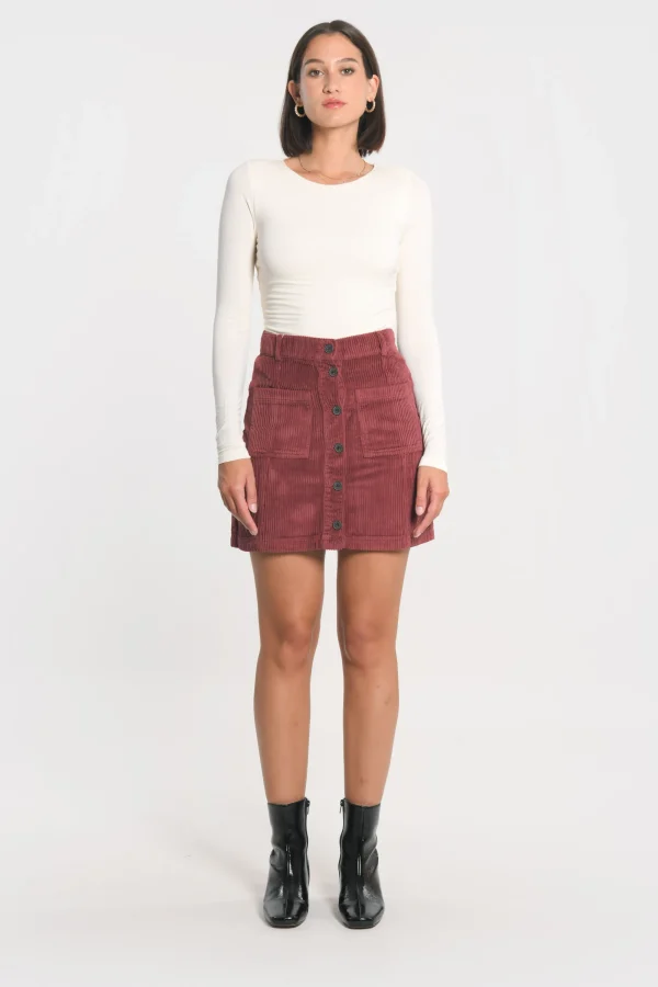 KOOKAÏ JUPE VELOURS SUZANNE Bordeaux Online