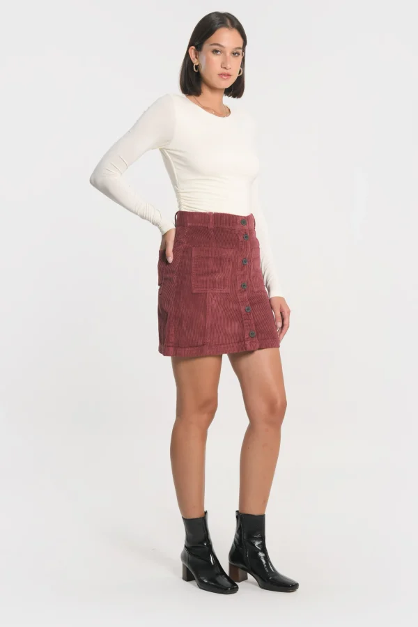 KOOKAÏ JUPE VELOURS SUZANNE Bordeaux Online