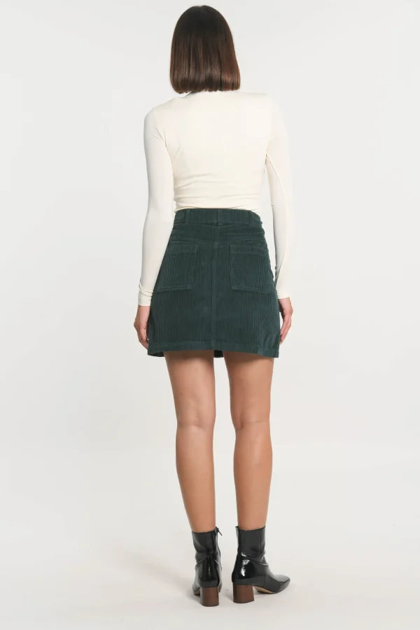 KOOKAÏ JUPE VELOURS SUZANNE Emeraude Cheap