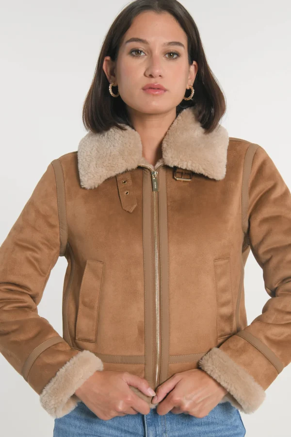 KOOKAÏ MANTEAU BLOUSON - VANESSA - Taupe Store