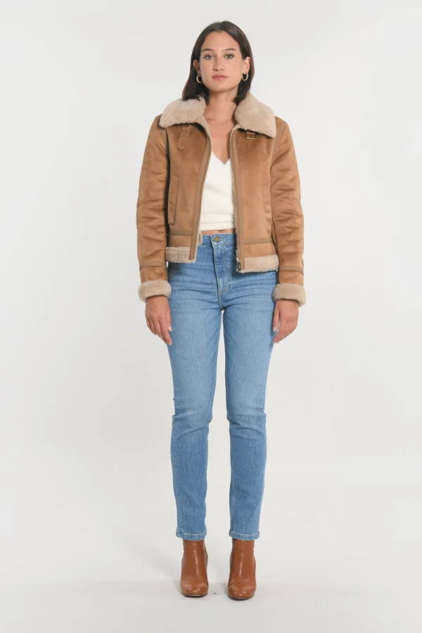 KOOKAÏ MANTEAU BLOUSON - VANESSA - Taupe Store