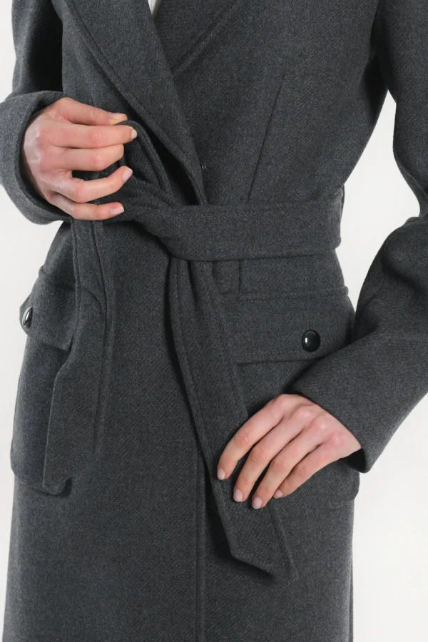 KOOKAÏ MANTEAU LONG - NAEL - Anthracite Fashion
