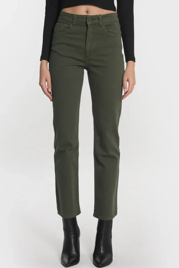 KOOKAÏ PANTALON CROPPED SPORTWEAR BRENDA Kaki Best Sale