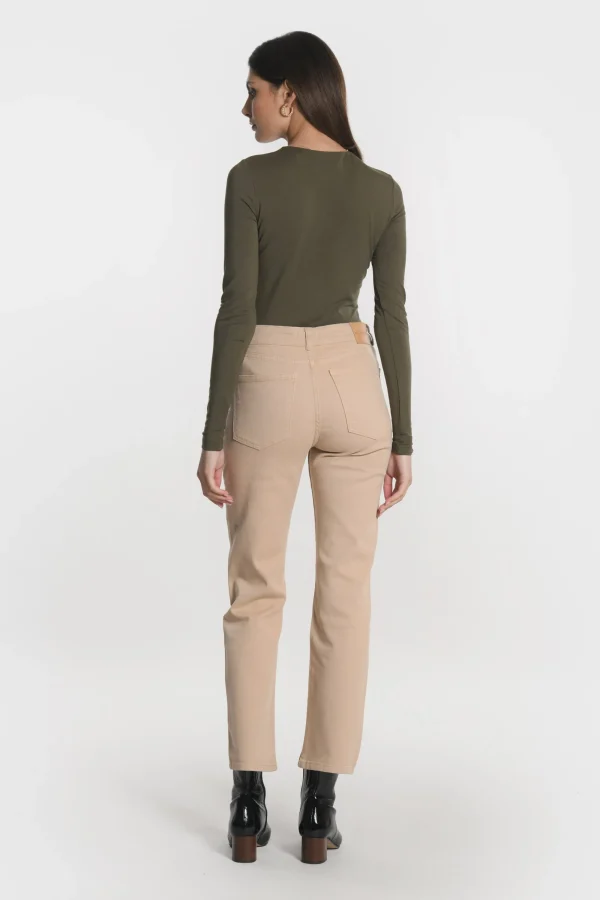 KOOKAÏ PANTALON CROPPED SPORTWEAR BRENDA Camel Cheap