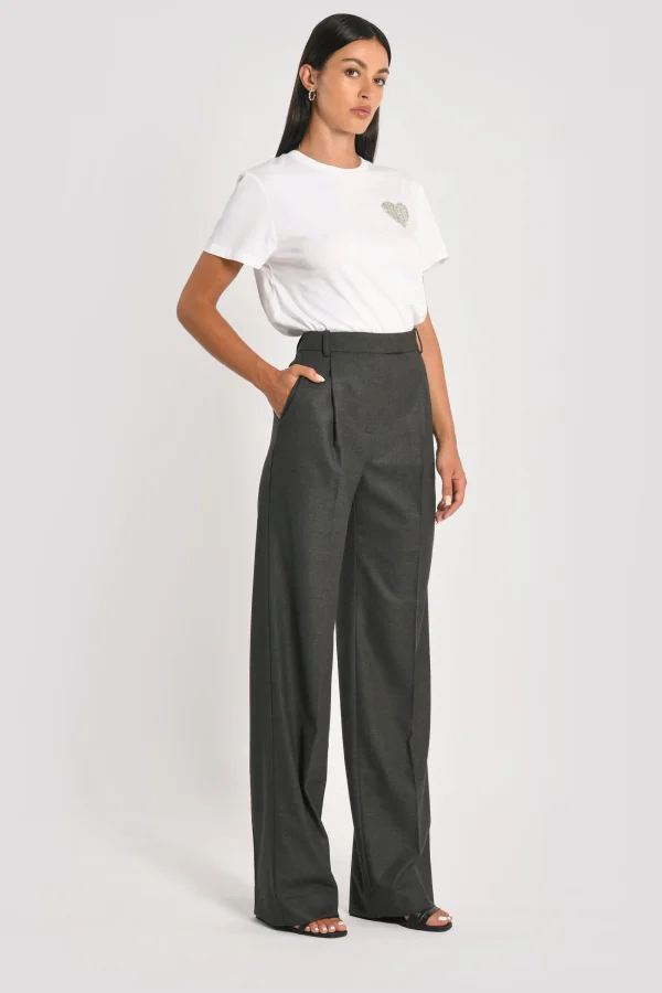 KOOKAÏ PANTALON LARGE SHEILA GRIS FONCÉ Grisfonce Cheap