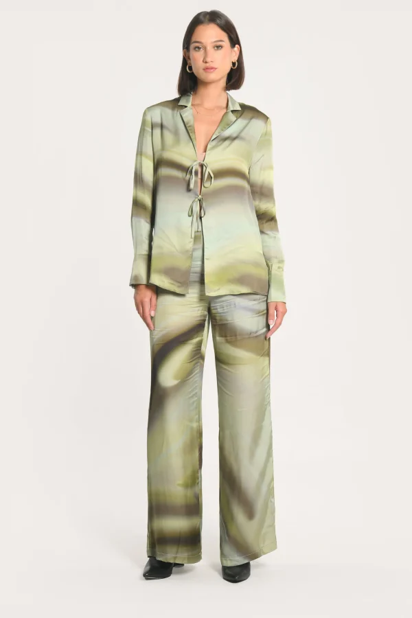 KOOKAÏ PANTALON NIKITA IMPRIMÉ 70s MULTI KAKI Multikaki Sale