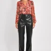 KOOKAÏ PANTALON ROCK SIMILI CUIR KENDALL Noir Clearance