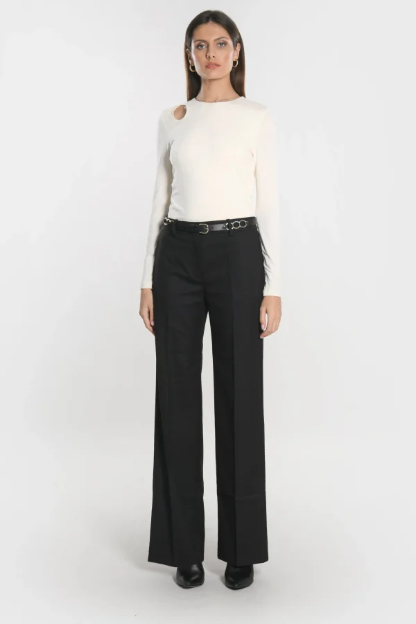 KOOKAÏ PANTALON TAILLE BASSE SHEILA Noir Sale