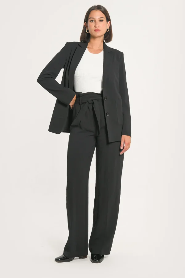 KOOKAÏ PANTALON TAILORING LARGE MIKA Noir Outlet