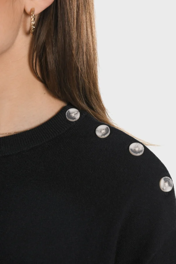 KOOKAÏ PULL BOUTONNE NOLWENN Noir Online