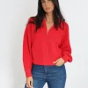 KOOKAÏ PULL COL CAMIONNEUR MINA Rouge Cheap