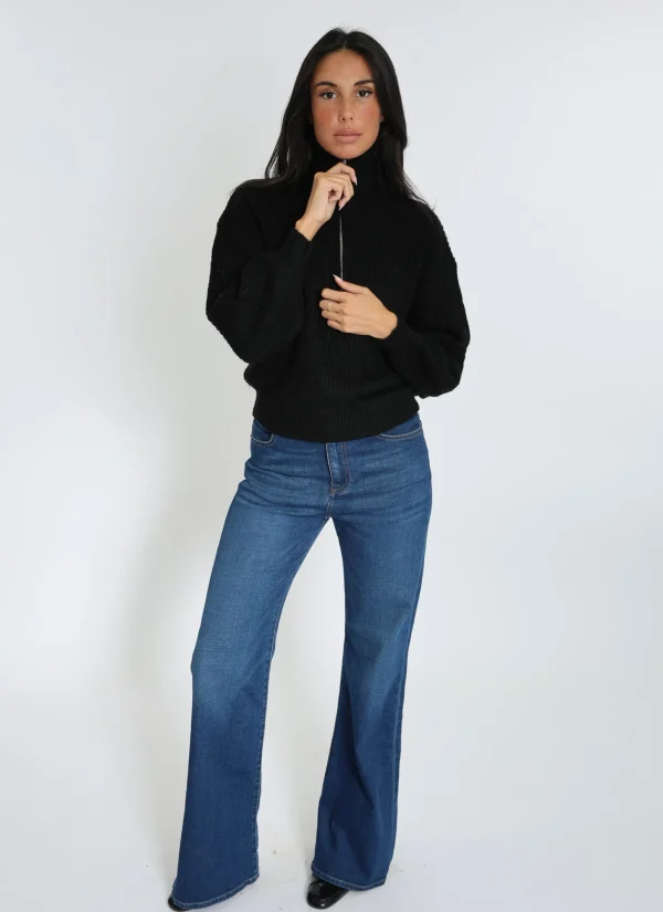 KOOKAÏ PULL COL CAMIONNEUR MINA Noir Online