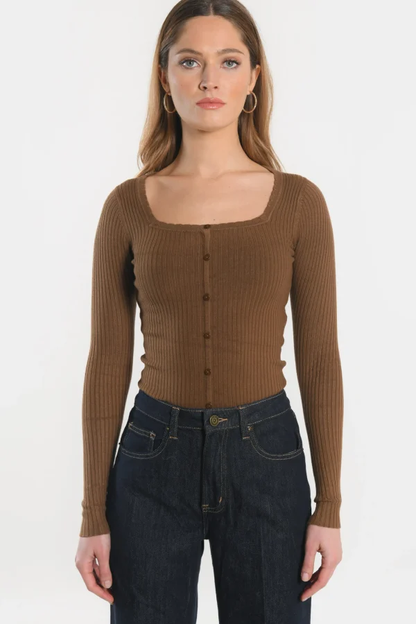 KOOKAÏ PULL COL CARRE - ELISABETH - Sephia Store