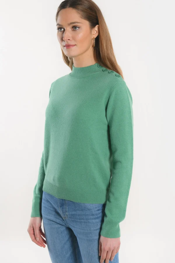 KOOKAÏ PULL COL CHEMINEE - ANITA - NEPTUNE GREEN Neptunegreen New