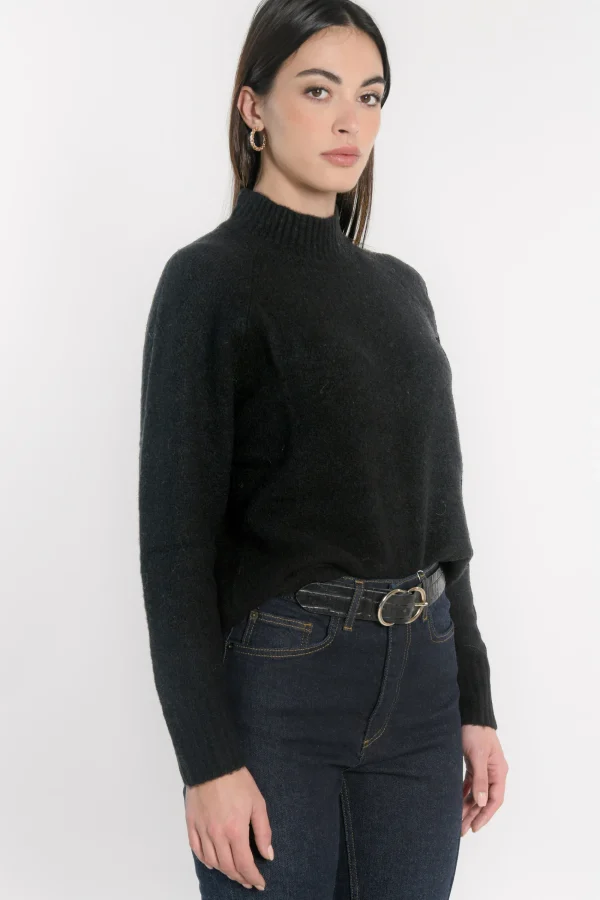 KOOKAÏ PULL COL MONTANT CONNIE Noir Sale