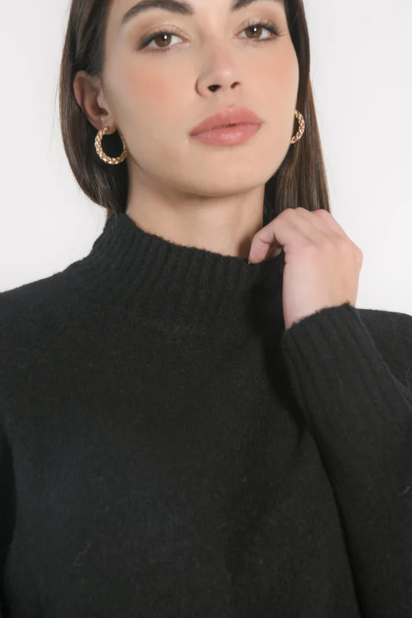 KOOKAÏ PULL COL MONTANT CONNIE Noir Sale